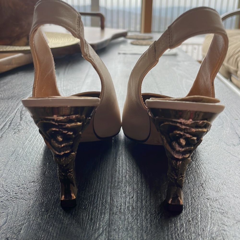 VINTAGE Cha-Raye leather heels - Sz 7.5N - Picture 5 of 11